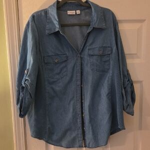 Kim Rogers Blue Button Down Shirt